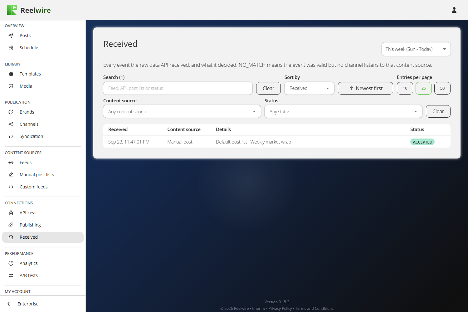 The Received log