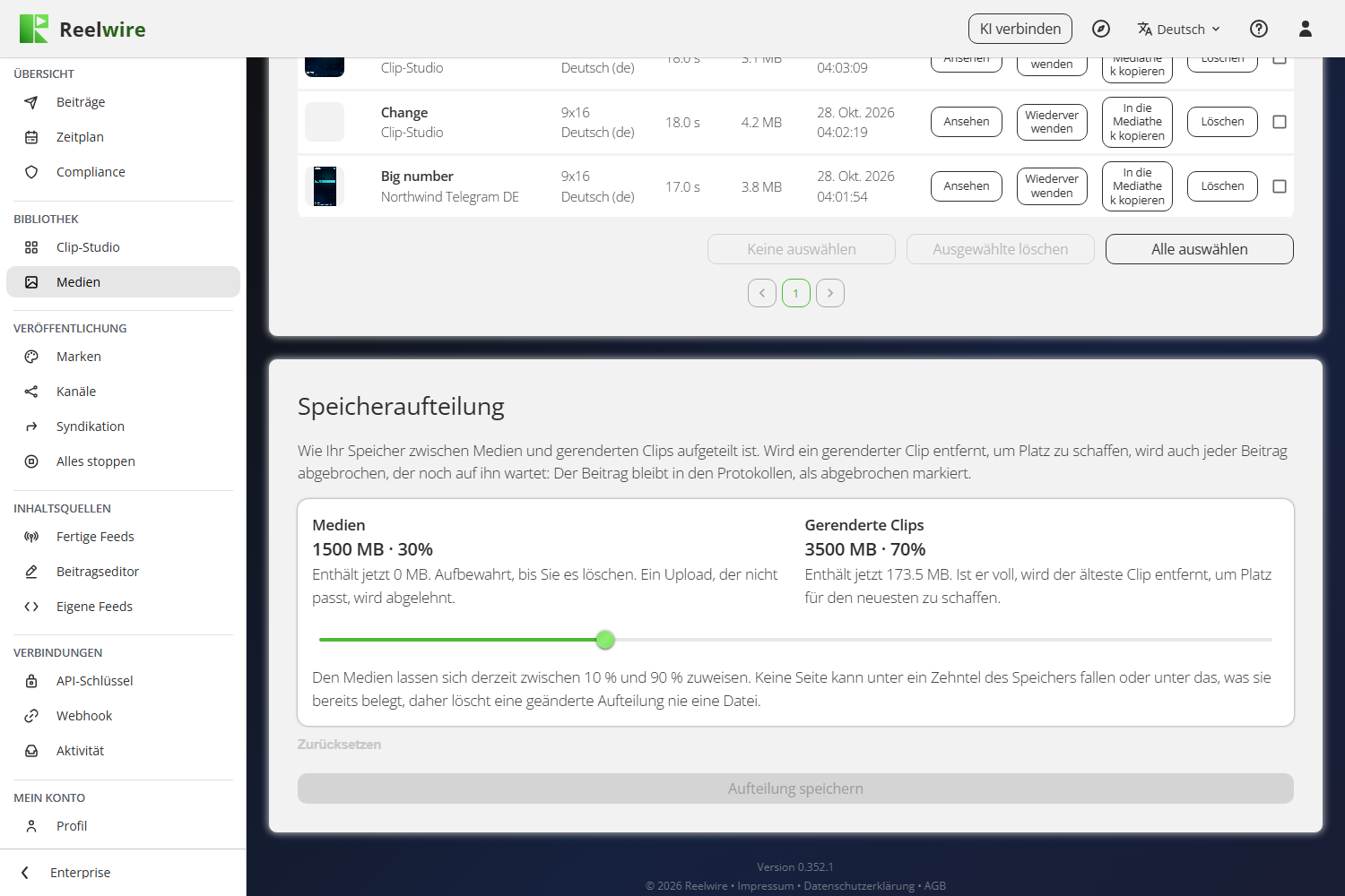 Die Speicheraufteilung
